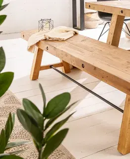 Židle Jídelní lavice TYRÓ Dekorhome Hnědá