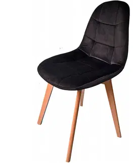 Židle Elegantní čalouněná židle v černé barvě