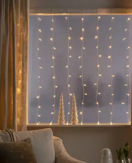 Vánoční světelné závěsy Konstsmide Christmas LED světelný závěs, 120 zdrojů, jantar