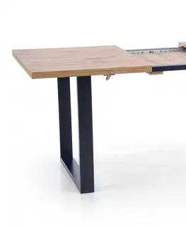 Jídelní stoly HALMAR Jídelní rozkládací stůl Mevon 2 dub wotan/černý
