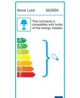 Industriální bodová svítidla Nova Luce Moderní stropní lišta Base se čtyřmi nastavitelnými spoty - 4 x 50 W, rez NV 662004