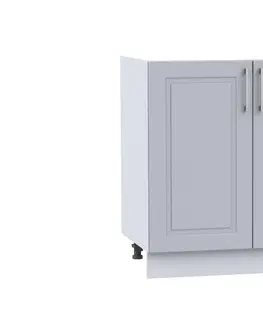 Kuchyňské linky Expedo Kuchyňská skříňka dřezová OREIRO D80 ZL, 80x82x44,6, popel/světle šedá