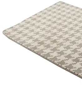 Koberce a koberečky Tutumi Koberec Clover Pepitka krémový, velikost 160x230