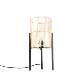 Stolni lampy Skandinávská stolní lampa bambus - Natasja