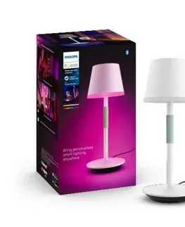 Chytré osvětlení Philips HUE WACA Go venkovní stolní dotyková LED lampička 6,2W 530lm 2000-6500K RGB IP54, bílá