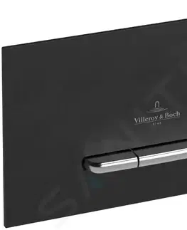 Záchody VILLEROY & BOCH ViConnect Ovládací tlačítko splachování, matná černá/chrom mat 922169AN