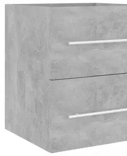 Koupelnové skříňky Skříňka pod umyvadlo 41 cm Dekorhome Šedá lesk