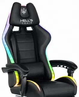 Herní křesla Herní židle HC-1039 LED RGB Black