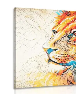 Abstraktní obrazy Obraz všemohoucí se lvem