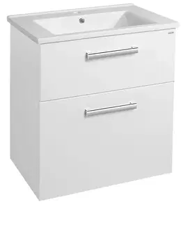 Koupelnový nábytek AQUALINE VEGA umyvadlová skříňka 62x72,6x43,6cm, 2x zásuvka, bílá VG063