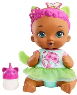Hračky panenky MATTEL - My Garden Baby Miminko – Růžovo-Zelené Kotě
