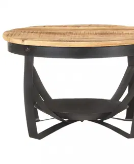 Konferenční stolky Konferenční stolek Ø68 hnědá / černá Dekorhome