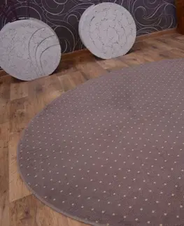 Koberce a koberečky Dywany Lusczow Kulatý koberec AKTUA Breny hnědý, velikost kruh 100