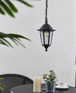 Závěsná venkovní svítidla Lindby Venkovní závěsné svítidlo Nane ve tvaru lucerny