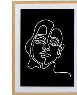 Zarámované obrazy KARE Design Zarámovaný obraz Faccia Arte Woman 60x80cm