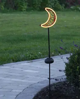 Solární dekorace na zahradu STAR TRADING LED solární světlo Linny Moon se zemním hrotem