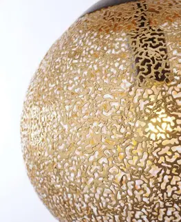 Moderní závěsná svítidla PAUL NEUHAUS Závěsné svítidlo, koule, rezavá-zlatá,  průměr 30cm PN 2420-48