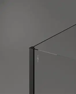 Sprchové zástěny MEXEN/S Kioto Sprchová zástěna WALK-IN 105 x 100 cm, transparent, černá 800-105-212-70-00-100