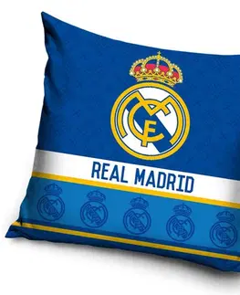 Povlečení Carbotex Povlak na polštářek Real Madrid Blue Shields, 40 x 40 cm