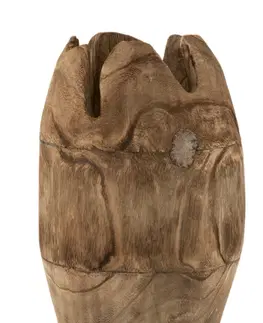 Dekorativní vázy Dřevěná váza v přírodním provedení Inégal - ∅ 23*40,5 cm J-Line by Jolipa 1123