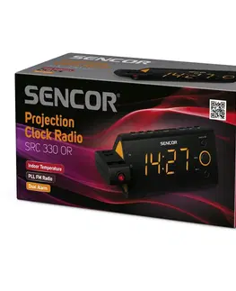 Budíky Sencor SRC 330 OR radiobudík s projekcí, oranžová