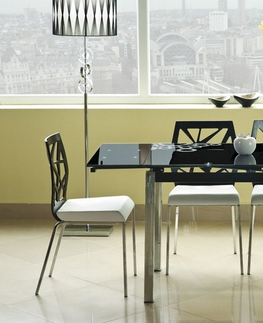 Jídelní stoly Jídelní rozkládací stůl SERPENTINO I, černá 