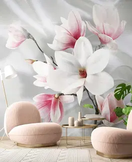 Tapety květiny Tapeta bílá magnolie