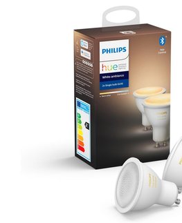 Žárovky Philips SADA 2x LED Stmívatelná žárovka Philips Hue WHITE AMBIANCE GU10/5W/230V 