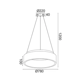 LED lustry a závěsná svítidla ACA Lighting Decoled LED závěsné svítidlo BR81LEDP78BK
