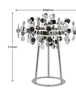 Stolní lampy Lucande Lucande Glimmo LED stolní lampa, chrom