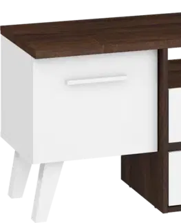 TV stolky ArtCross TV stolek NORDIS-14 | 3D Barva: Dub sonoma tmavý/bílá
