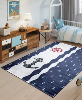 Dětské koberce Dětský koberec s jednoduchým námořním motivem Šířka: 140 cm | Délka: 200 cm