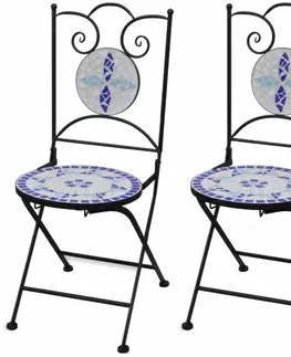 Zahradní křesla a židle Zahradní skládací židle 2 ks Modrá