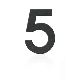 Čísla domů Heibi Nerezová domovní čísla číslice 5, grafit šedý
