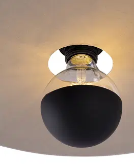 Stropni svitidla Stropní svítidlo černé ploché stínítko tupé 45 cm - Combi