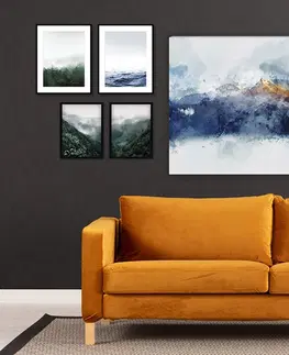 Obrazy a plakáty Obraz na plátně Golden Mountains