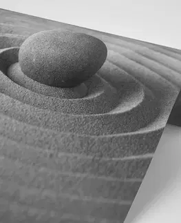 Samolepící tapety Samolepící fototapeta černobílý relaxační kámen