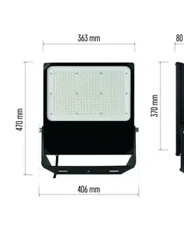 LED reflektory EMOS LED reflektor ASIMO 300 W, černý, neutrální bílá ZS1300B