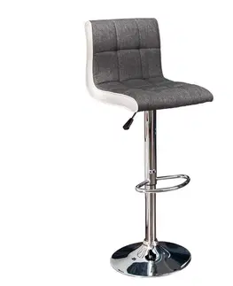 Barové židle LuxD Designová barová židle Modern šedobílá