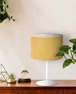 Stolní lampy na noční stolek Duolla Stolní lampa Pastell Roller výška 30cm žlutá