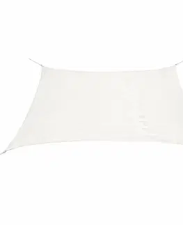 Stínící textilie Plachta proti slunci z HDPE čtvercová 3,6 x 3,6 m Bílá