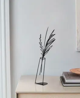  Hanah Home Kovová dekorace Flowerpot V 50 cm černá