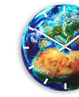 Hodiny ModernClock Nástěnné hodiny Globe modré