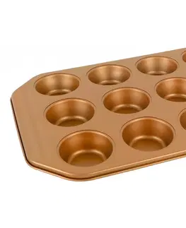 Pečicí formy PROHOME - Forma na muffiny 12ks GOLD