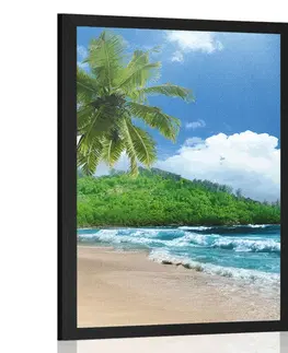 Příroda Plakát nádherná pláž na ostrově Seychely