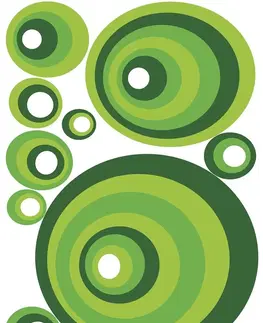 Nálepky Dekorační nálepky na stěnu zelené kruhy