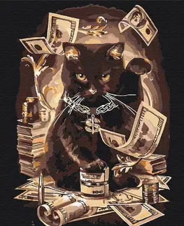 Zvířata Malování podle čísel kočka milionářka