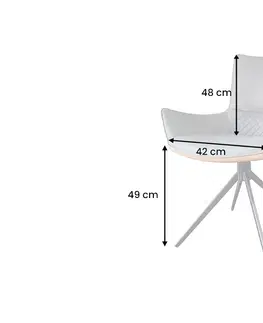 Židle Otočné jídelní křeslo 2 ks DATON Dekorhome Zelená / šedá