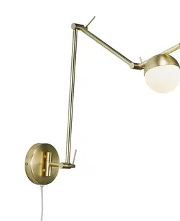 Nástěnné lampy ve skandinávském stylu NORDLUX nástěnné svítidlo Contina 5W G9 mosaz opál 2010971035