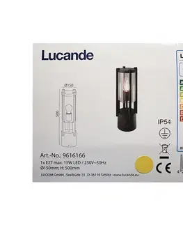 Zahradní lampy Lucande Lucande - Venkovní lampa BRIENNE 1xE27/15W/230V IP54 